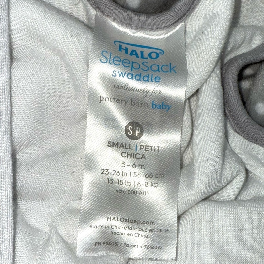 Halo for Pottery Barn Swaddle Gray Polka Dots Sleep Sack - Picture 3 of 3